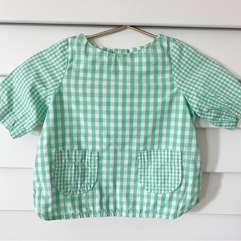 Green Gingham Baby Gap Top